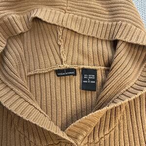 Moda International Ribbed Knit Hoodie Sweater